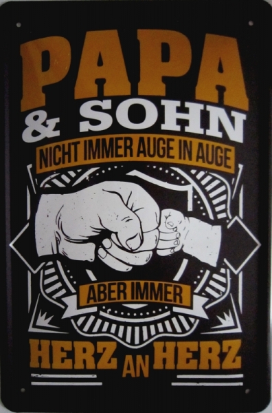 Blechschild - Papa & Sohn - K037 (209)