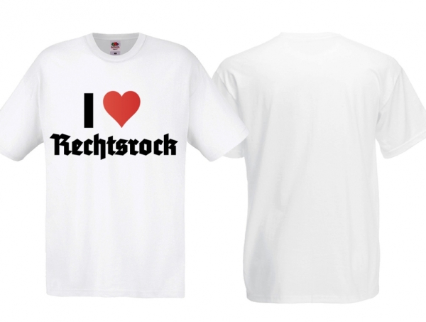 Frauen T-Shirt - I Love Rechtsrock - weiß