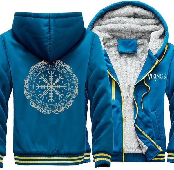 Trainingsjacke - Vegvisir - gefüttert - hellblau/gelb +++RAUSVERKAUF+++