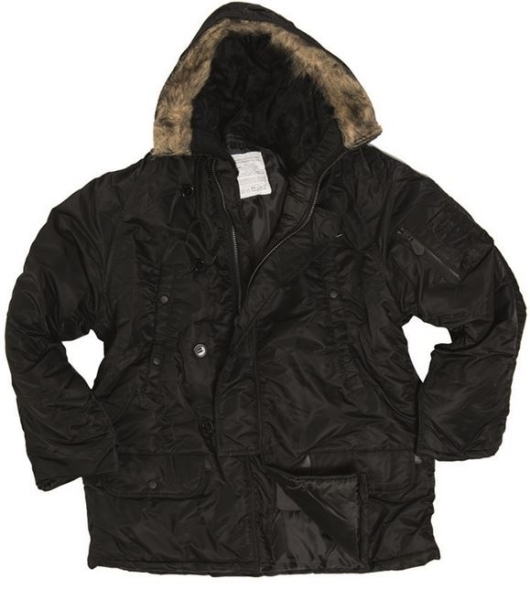 US FLIEGERPARKA N3B - BASIC SCHWARZ