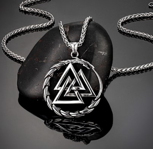 Halskette - Valknut - silber