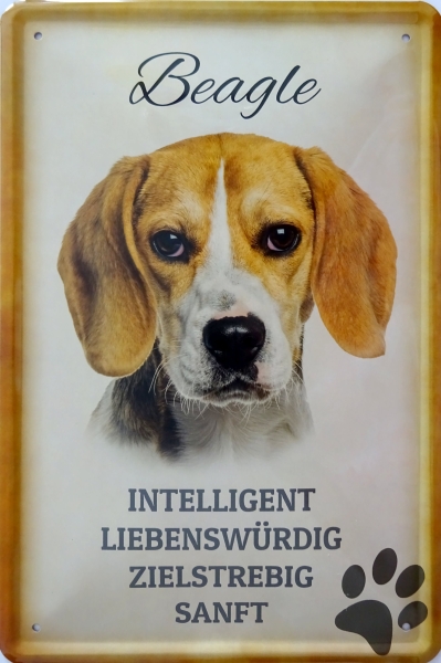 Blechschild - Blechschild Beagle - K046 (401)