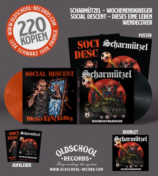 Scharmützel - Wochenendkrieger / Social Descent - Dieses eine Leben - LP