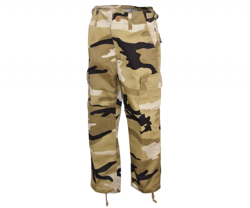 Kinder BDU Army Cargo Hose - beigecamo