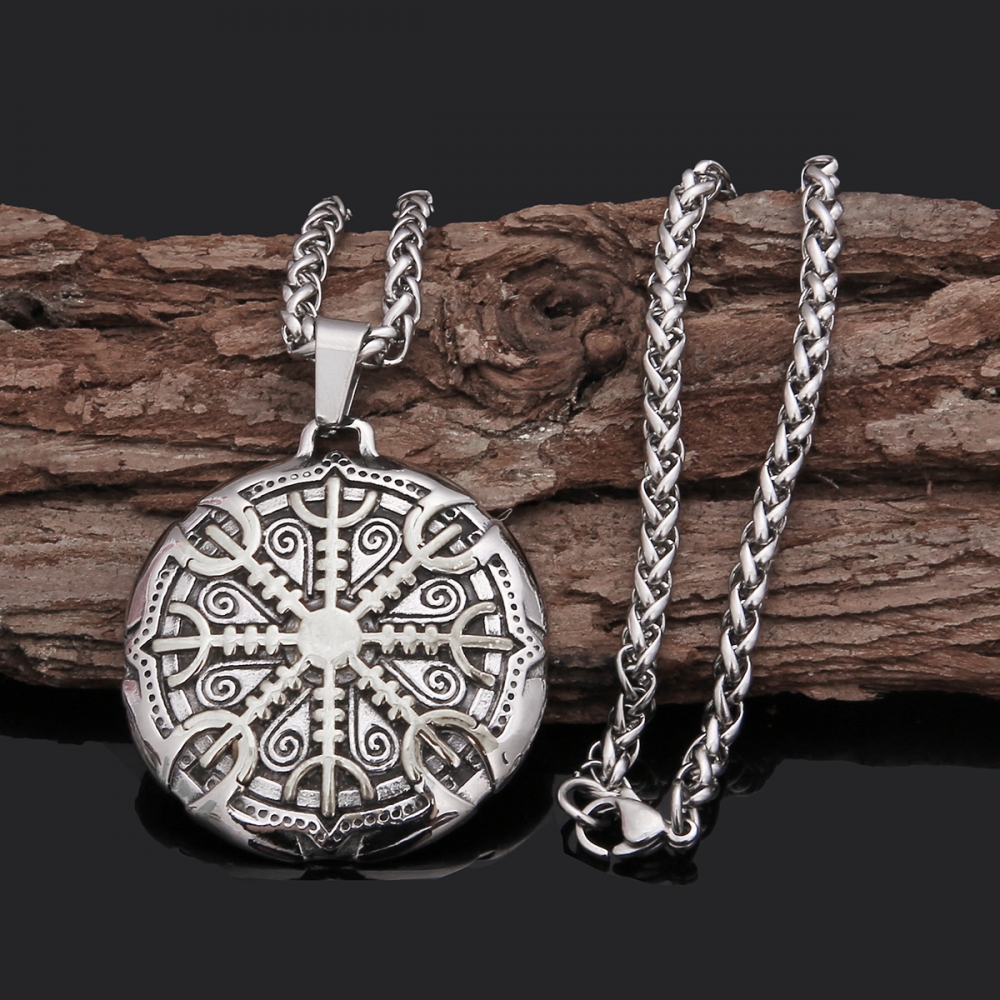 Halskette - Vegvisir - silber Optik