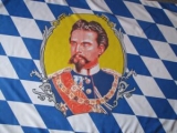 Fahne - Bayern mit König Ludwig II (84)